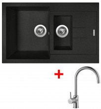 Sinks AMANDA 780.1 Metalblack+VITALIA 